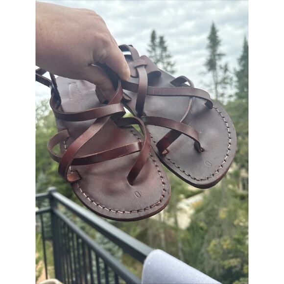 Camel Classic Style Original Leather Biblical Jesus Sandals Jerusalem 40 US 9 - Picture 11 of 16